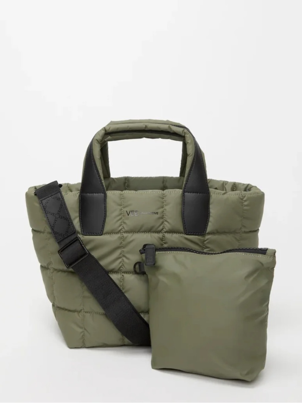 NEW VEE COLLECTIVE SMALL PORTER TOTE MOSS GREEN - Picture 9 of 12